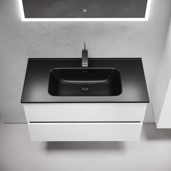 Тумба подвесная с раковиной-столешницей Sancos Urban 90 см UR90W (раковина Element CN7002MB) - 6 Тумба подвесная с раковиной-столешницей Sancos Urban 90 см UR90W (раковина Element CN7002MB) фото 6