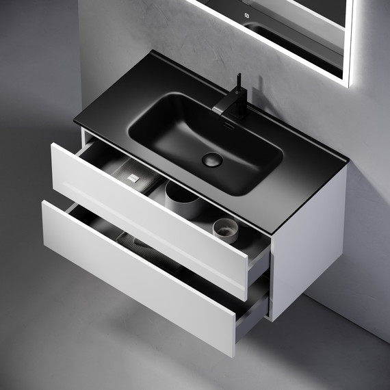 Тумба подвесная с раковиной-столешницей Sancos Urban 90 см UR90W (раковина Element CN7002MB) - 7 Тумба подвесная с раковиной-столешницей Sancos Urban 90 см UR90W (раковина Element CN7002MB) фото 7