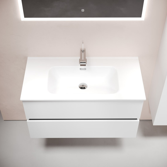 Тумба подвесная с раковиной-столешницей Sancos Urban 90 см UR90W (раковина Element CN7002) - 5 Тумба подвесная с раковиной-столешницей Sancos Urban 90 см UR90W (раковина Element CN7002) фото 5