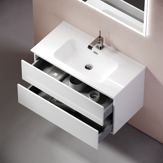 Тумба подвесная с раковиной-столешницей Sancos Urban 90 см UR90W (раковина Element CN7002) - 6 Тумба подвесная с раковиной-столешницей Sancos Urban 90 см UR90W (раковина Element CN7002) фото 6