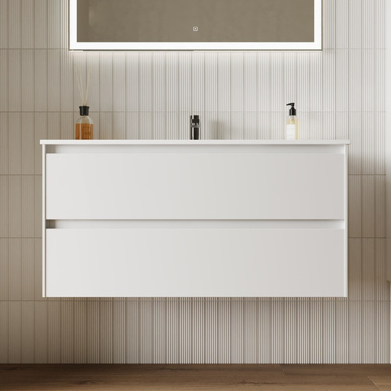 Тумба подвесная с раковиной-столешницей Sancos Cento 100 см CN100W (раковина Element CN7003) фото 3