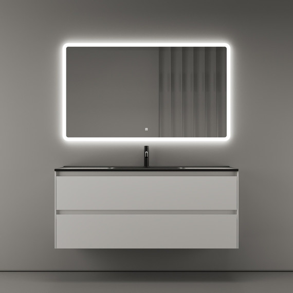 Тумба подвесная с раковиной-столешницей Sancos Cento 120 см CN120-1W (раковина Element CN7006MB) фото 3