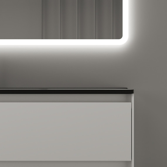 Тумба подвесная с раковиной-столешницей Sancos Cento 120 см CN120-1W (раковина Element CN7006MB) фото 5