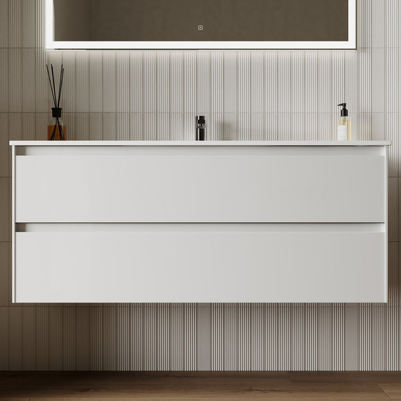 Тумба подвесная с раковиной-столешницей Sancos Cento 120 см CN120-1W (раковина Element CN7006) фото 3