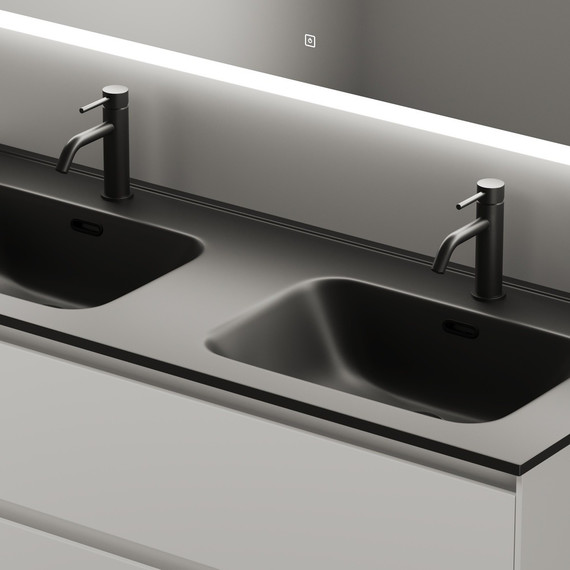 Тумба подвесная с раковиной Sancos Cento 120 см CN120-2W (раковина Element CN7004MB) - 3 Тумба подвесная с раковиной Sancos Cento 120 см CN120-2W (раковина Element CN7004MB) фото 3