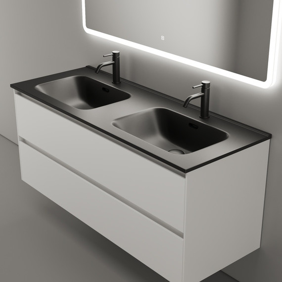 Тумба подвесная с раковиной Sancos Cento 120 см CN120-2W (раковина Element CN7004MB) - 5 Тумба подвесная с раковиной Sancos Cento 120 см CN120-2W (раковина Element CN7004MB) фото 5