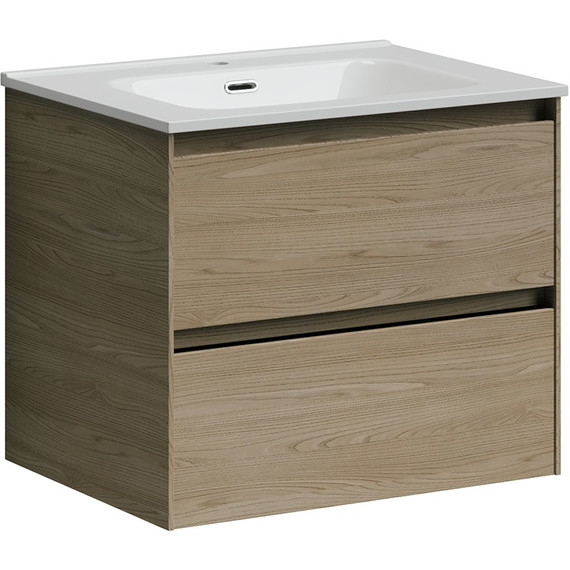 Тумба подвесная с раковиной Sancos Cento 60 см CN60KE, карпатская ель фото 