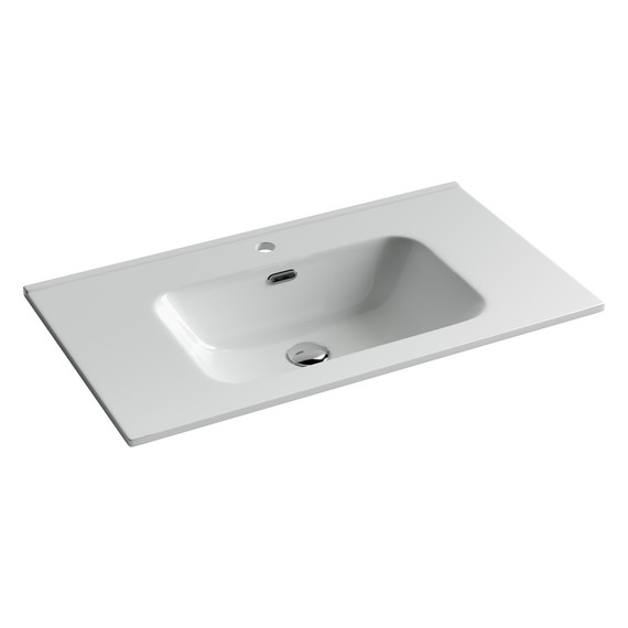 Тумба подвесная с раковиной-столешницей Sancos Cento 80 см CN80KE, карпатская ель - 2 Тумба подвесная с раковиной-столешницей Sancos Cento 80 см CN80KE, карпатская ель фото 2