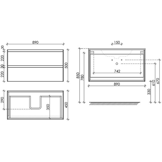 Тумба подвесная с раковиной-столешницей Sancos Cento 90 см CN90KE, карпатская ель - 7 Тумба подвесная с раковиной-столешницей Sancos Cento 90 см CN90KE, карпатская ель фото 7