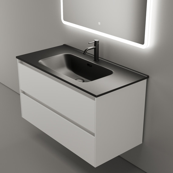 Тумба подвесная с раковиной-столешницей Sancos Cento 90 см CN90W (раковина Element CN7002MB) - 4 Тумба подвесная с раковиной-столешницей Sancos Cento 90 см CN90W (раковина Element CN7002MB) фото 4