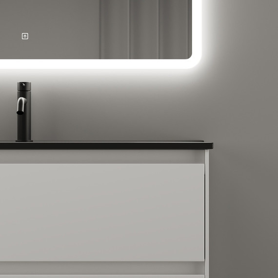 Тумба подвесная с раковиной-столешницей Sancos Cento 90 см CN90W (раковина Element CN7002MB) - 5 Тумба подвесная с раковиной-столешницей Sancos Cento 90 см CN90W (раковина Element CN7002MB) фото 5