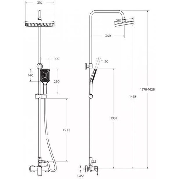 Набор 2 в 1: Душевое ограждение BelBagno (75-90)х(75-90) см UNIQUE-A-2-75/90-C-Cr + Душевая стойка BelBagno DUE-DOCM-CRM - 9 Набор 2 в 1: Душевое ограждение BelBagno (75-90)х(75-90) см UNIQUE-A-2-75/90-C-Cr + Душевая стойка BelBagno DUE-DOCM-CRM фото 9