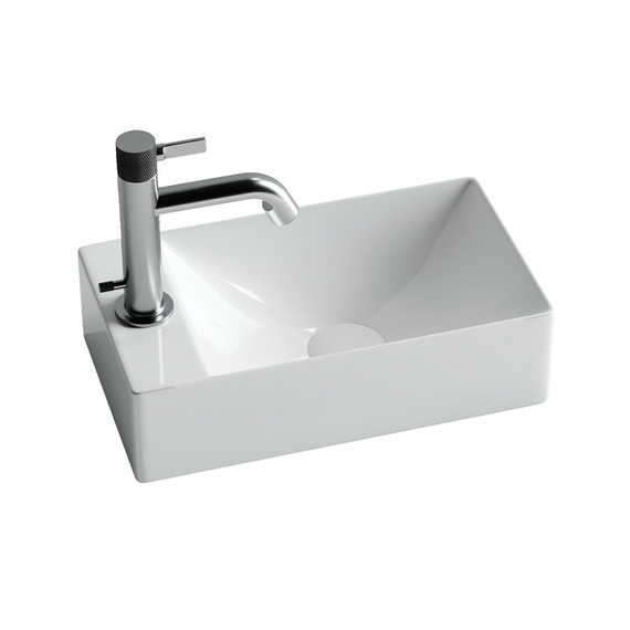 Тумба подвесная с раковиной Sancos Mini 37 см MN35EGL L, дуб галифакс натуральный фото 2