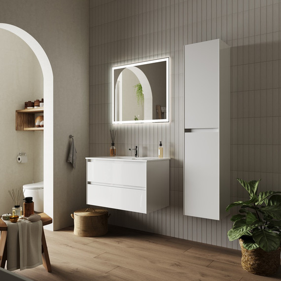 Пенал подвесной Sancos Cento 35 см PCN35W, белый глянец - 3 Пенал подвесной Sancos Cento 35 см PCN35W, белый глянец фото 3