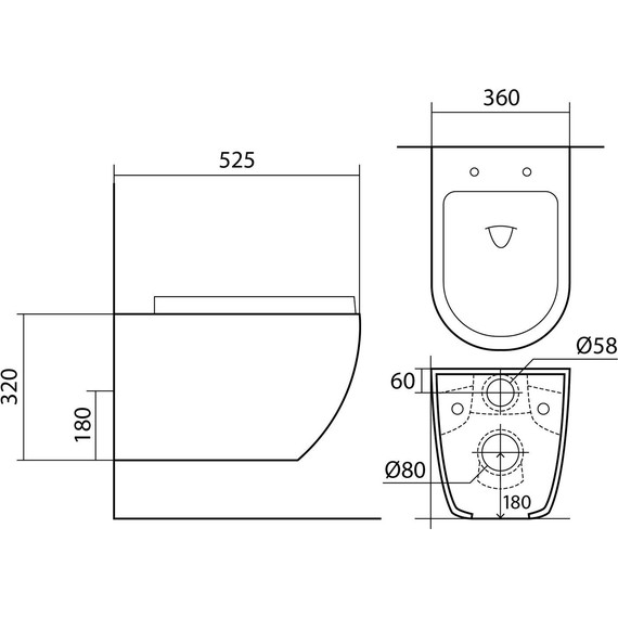 Инсталляция с подвесным унитазом комплект: Aquatek Set INS-0000012 с подвесным безободковым унитазом Европа AQ1901-00 сиденье микролифт, крепление, кнопка смыва чёрный матовый фото 17