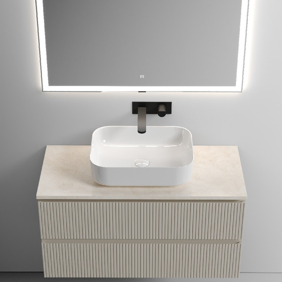 Тумба подвесная с раковиной Sancos Snob T 100 см SNT100CE, Beige Soft (раковина Element CN6011, столешница TT100A2) - 5 Тумба подвесная с раковиной Sancos Snob T 100 см SNT100CE, Beige Soft (раковина Element CN6011, столешница TT100A2) фото 5