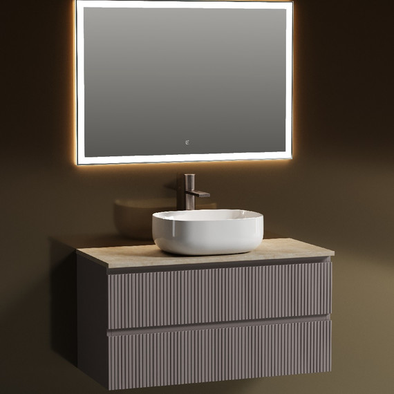 Тумба подвесная с раковиной Sancos Snob T 100 см SNT100SM, Doha Soft (раковина Element  CN6018, столешница TT100A2X) - 9 Тумба подвесная с раковиной Sancos Snob T 100 см SNT100SM, Doha Soft (раковина Element  CN6018, столешница TT100A2X) фото 9