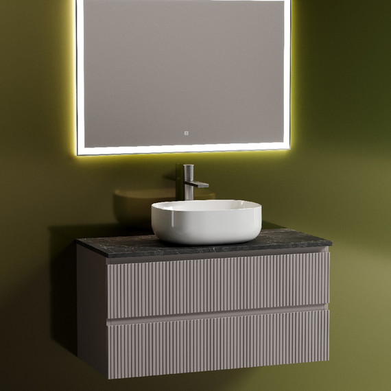 Тумба подвесная с раковиной Sancos Snob T 100 см SNT100SM, Doha Soft (раковина Element  CN6018, столешница TT100A1X) - 4 Тумба подвесная с раковиной Sancos Snob T 100 см SNT100SM, Doha Soft (раковина Element  CN6018, столешница TT100A1X) фото 4