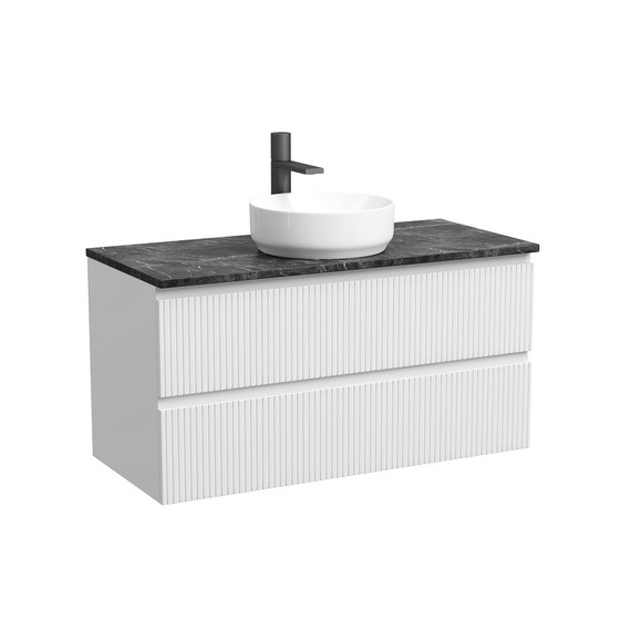 Тумба подвесная с раковиной Sancos Snob T 100 см SNT100W, Bianco (раковина Element CN6005, столешница TT100A1X) -  Тумба подвесная с раковиной Sancos Snob T 100 см SNT100W, Bianco (раковина Element CN6005, столешница TT100A1X) фото