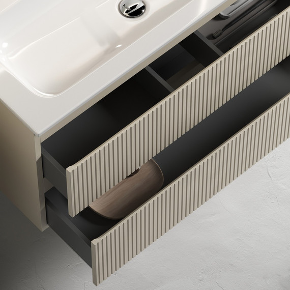 Тумба подвесная с раковиной Sancos Snob T 120 см SNT120CE, Beige Soft фото 4