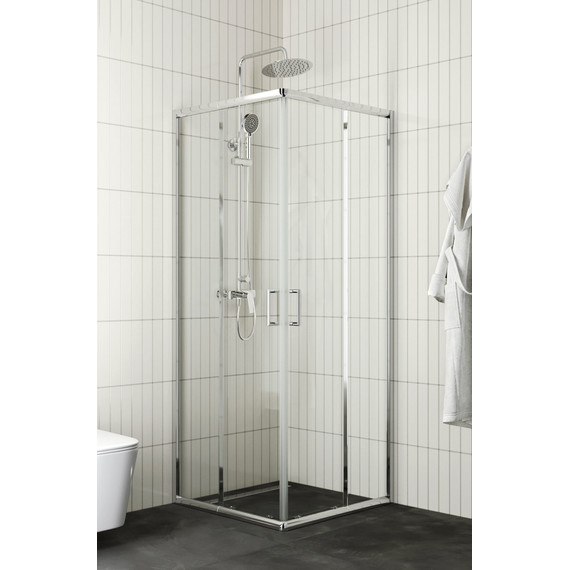 Набор 2 в 1: Душевое ограждение BelBagno (75-90)х(75-90) см UNIQUE-A-2-75/90-C-Cr + Душевая стойка BelBagno ANCONA-DOCM-CRM - 2 Набор 2 в 1: Душевое ограждение BelBagno (75-90)х(75-90) см UNIQUE-A-2-75/90-C-Cr + Душевая стойка BelBagno ANCONA-DOCM-CRM фото 2