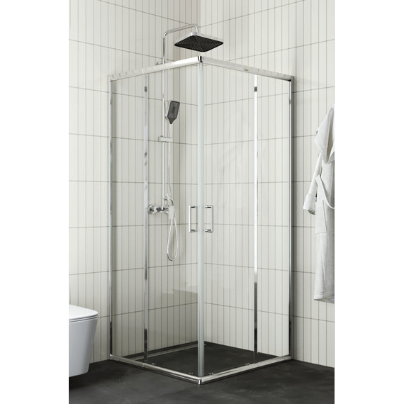 Набор 2 в 1: Душевое ограждение BelBagno (85-100)х(85-100) см UNIQUE-A-2-85/100-C-Cr + Душевая стойка BelBagno DUE-DOCM-CRM - 2 Набор 2 в 1: Душевое ограждение BelBagno (85-100)х(85-100) см UNIQUE-A-2-85/100-C-Cr + Душевая стойка BelBagno DUE-DOCM-CRM фото 2