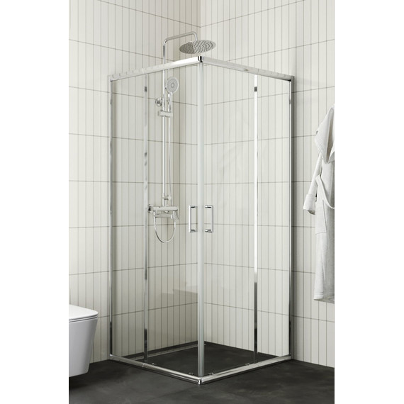 Набор 2 в 1: Душевое ограждение BelBagno (85-100)х(85-100) см UNIQUE-A-2-85/100-C-Cr + Душевая стойка BelBagno UNIQUE-VSCM-CRM - 2 Набор 2 в 1: Душевое ограждение BelBagno (85-100)х(85-100) см UNIQUE-A-2-85/100-C-Cr + Душевая стойка BelBagno UNIQUE-VSCM-CRM фото 2