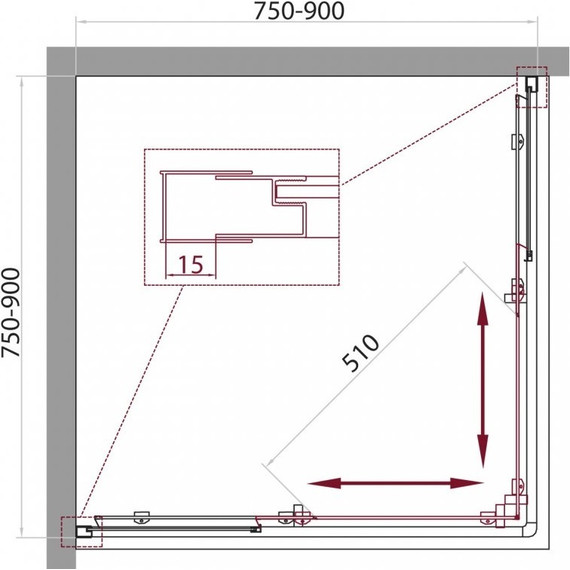 Набор 2 в 1: Душевое ограждение BelBagno (75-90)х(75-90) см UNIQUE-A-2-75/90-C-Cr + Душевая стойка BelBagno DUE-DOCM-CRM - 8 Набор 2 в 1: Душевое ограждение BelBagno (75-90)х(75-90) см UNIQUE-A-2-75/90-C-Cr + Душевая стойка BelBagno DUE-DOCM-CRM фото 8