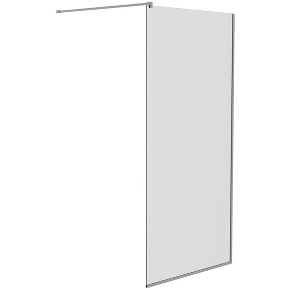 Душевая перегородка Mirsant Walk in 100 см с аксессуарами (стекло 8 мм) хром/прозрачное фото 2