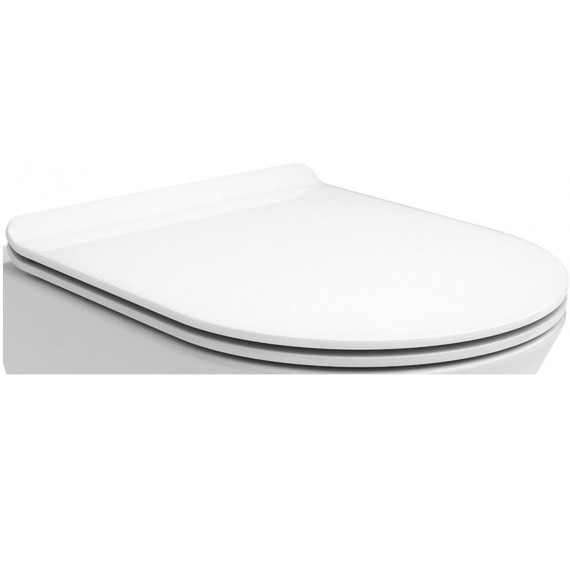 Сиденье с крышкой для унитаза Kerama Marazzi PLAZA Modern/BG Rimless Slim soft close+clip up PLMR.seat.02/WHT, цвет белый -  Сиденье с крышкой для унитаза Kerama Marazzi PLAZA Modern/BG Rimless Slim soft close+clip up PLMR.seat.02/WHT, цвет белый фото