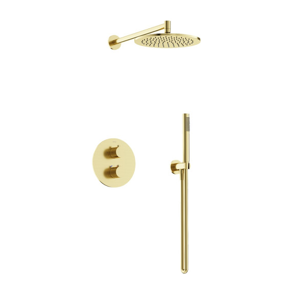 Душевая система для душа с термостатом Sancos Etna SC9010BG, брашированное золото фото 
