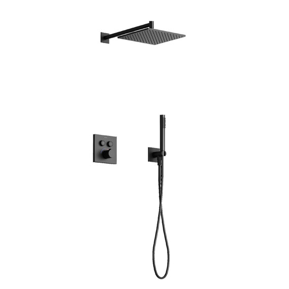 Душевая система для душа с термостатом Sancos Linn SC9022MB, чёрный матовый фото 