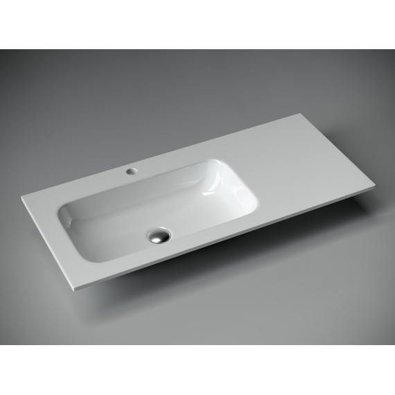 Тумба подвесная с раковиной-столешницей Sancos Snob T 100 см SNT100LCE L, Beige Soft (раковина Grace CN7014) фото 5