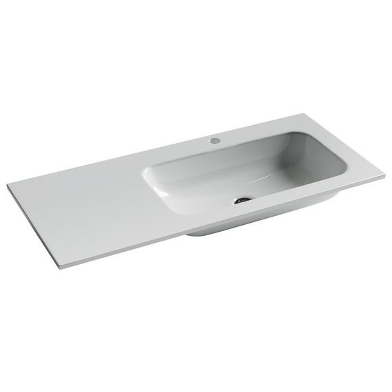 Тумба подвесная с раковиной-столешницей Sancos Snob T 100 см SNT100RCE R, Beige Soft (раковина Grace CN7015) фото 2