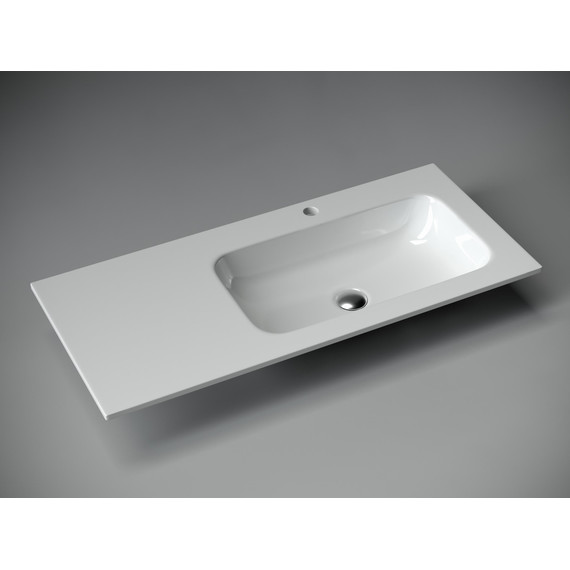 Тумба подвесная с раковиной-столешницей Sancos Snob T 100 см SNT100RSM R, Doha Soft (раковина Grace CN7015) фото 6