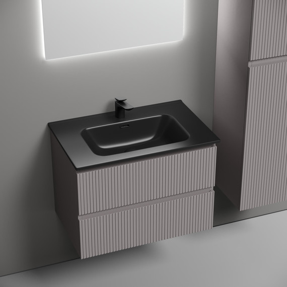 Тумба подвесная с раковиной-столешницей Sancos Snob T 70 см SNT70SM, Doha Soft (раковина Element CN7007MB) - 4 Тумба подвесная с раковиной-столешницей Sancos Snob T 70 см SNT70SM, Doha Soft (раковина Element CN7007MB) фото 4