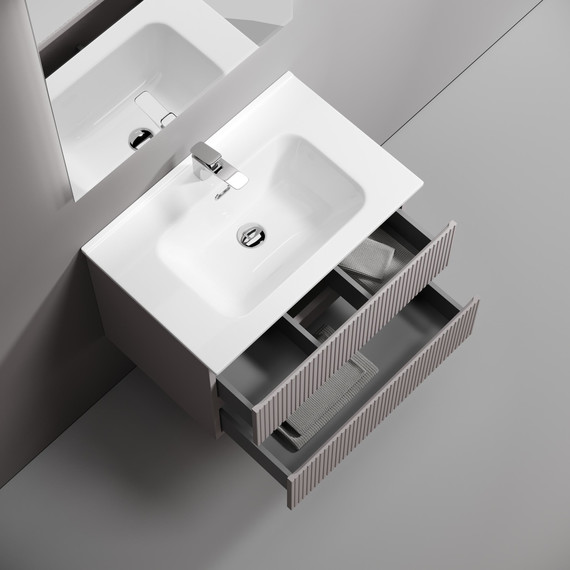 Тумба подвесная с раковиной-столешницей Sancos Snob T 70 см SNT70SM, Doha Soft (раковина Element CN7007) - 3 Тумба подвесная с раковиной-столешницей Sancos Snob T 70 см SNT70SM, Doha Soft (раковина Element CN7007) фото 3