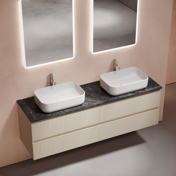 Тумба подвесная с раковиной Sancos Snob T 160 см SNT80CE, Beige Soft (раковины Element CN5043, столешница TT160A1X) - 10 Тумба подвесная с раковиной Sancos Snob T 160 см SNT80CE, Beige Soft (раковины Element CN5043, столешница TT160A1X) фото 10