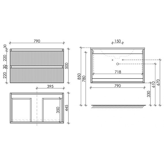 Тумба подвесная с раковиной Sancos Snob T 160 см SNT80SM, Doha Soft (раковины Element CN6052, столешница TT160A1) - 8 Тумба подвесная с раковиной Sancos Snob T 160 см SNT80SM, Doha Soft (раковины Element CN6052, столешница TT160A1) фото 8