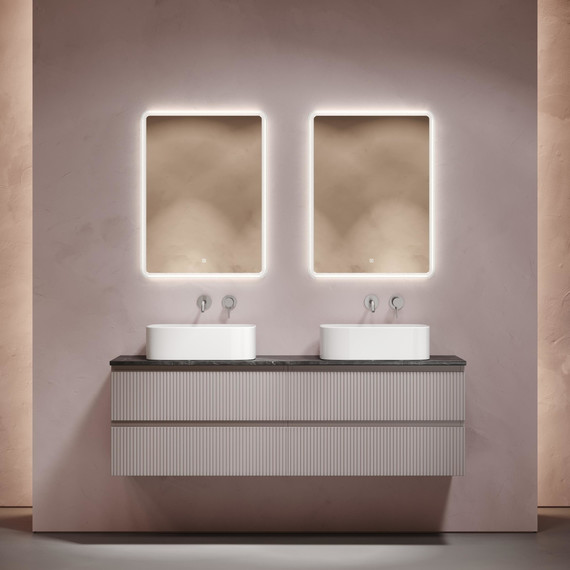 Тумба подвесная с раковиной Sancos Snob T 160 см SNT80SM, Doha Soft (раковины Element CN6052, столешница TT160A1) - 4 Тумба подвесная с раковиной Sancos Snob T 160 см SNT80SM, Doha Soft (раковины Element CN6052, столешница TT160A1) фото 4