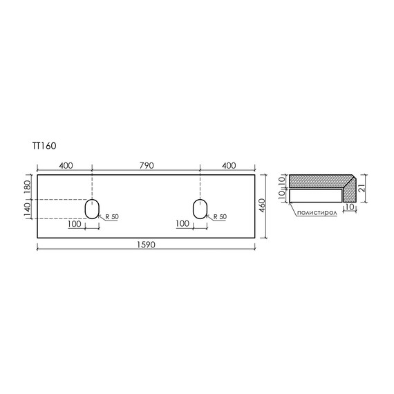 Тумба подвесная с раковиной Sancos Snob T 160 см SNT80SM, Doha Soft (раковины Element CN6052, столешница TT160A1) - 7 Тумба подвесная с раковиной Sancos Snob T 160 см SNT80SM, Doha Soft (раковины Element CN6052, столешница TT160A1) фото 7