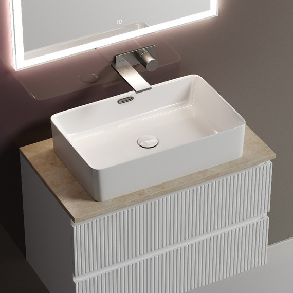 Тумба подвесная с раковиной Sancos Snob T 80 см SNT80W, Bianco (раковина Element CN6005, столешница TT80A2) - 8 Тумба подвесная с раковиной Sancos Snob T 80 см SNT80W, Bianco (раковина Element CN6005, столешница TT80A2) фото 8