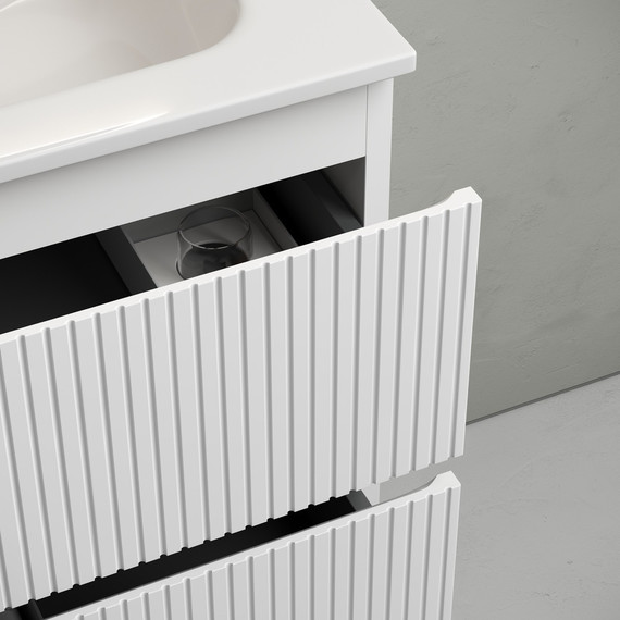 Тумба подвесная с раковиной Sancos Snob T 80 см SNT80W, Bianco (раковина Grace CN7012) - 3 Тумба подвесная с раковиной Sancos Snob T 80 см SNT80W, Bianco (раковина Grace CN7012) фото 3