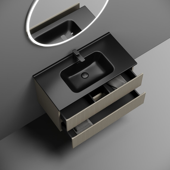 Тумба подвесная с раковиной-столешницей Sancos Snob T 90 см SNT90CE, Beige Soft (раковина Element CN7002MB) - 3 Тумба подвесная с раковиной-столешницей Sancos Snob T 90 см SNT90CE, Beige Soft (раковина Element CN7002MB) фото 3