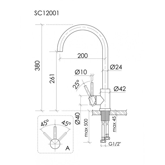 Смеситель для кухни Sancos Stainless SC12001SS фото 9