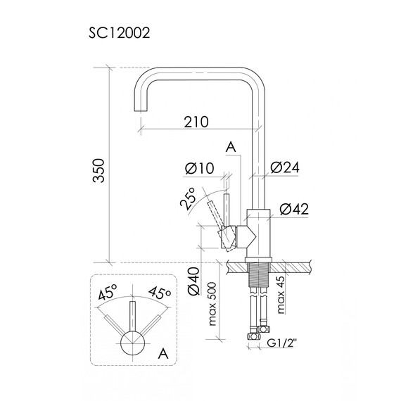Смеситель для кухни Sancos Stainless SC12002SS фото 10