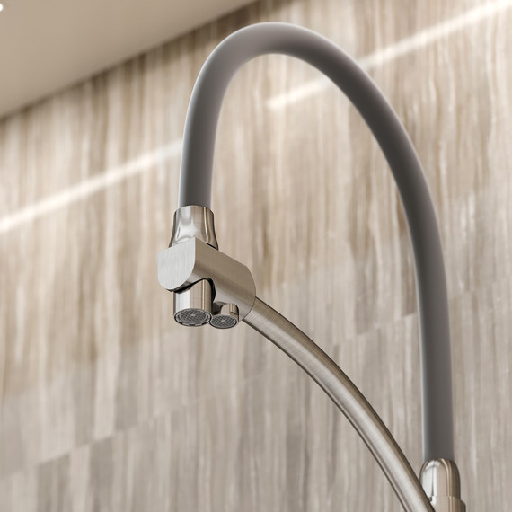 Смеситель для кухни Sancos Eri SC4001BN, никель/серый фото 2