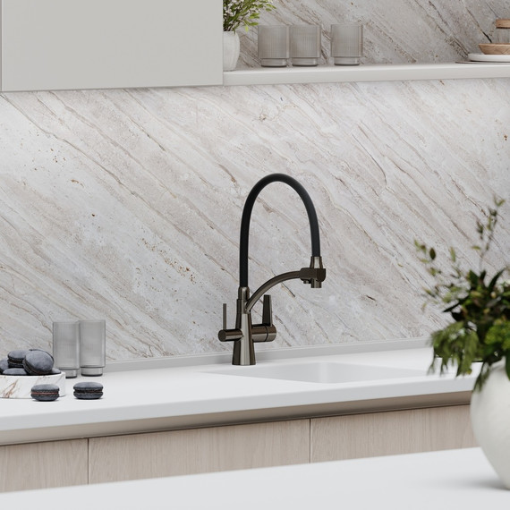 Смеситель для кухни Sancos Eri SC4001GG, сталь/черный фото 3