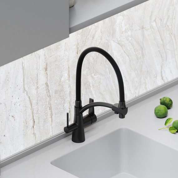 Смеситель для кухни Sancos Eri SC4001MB, чёрный матовый/чёрный фото 4