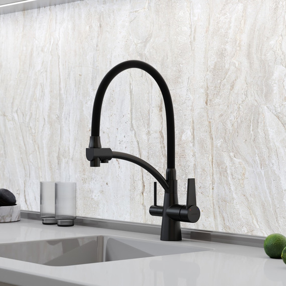 Смеситель для кухни Sancos Eri SC4001MB, чёрный матовый/чёрный фото 6